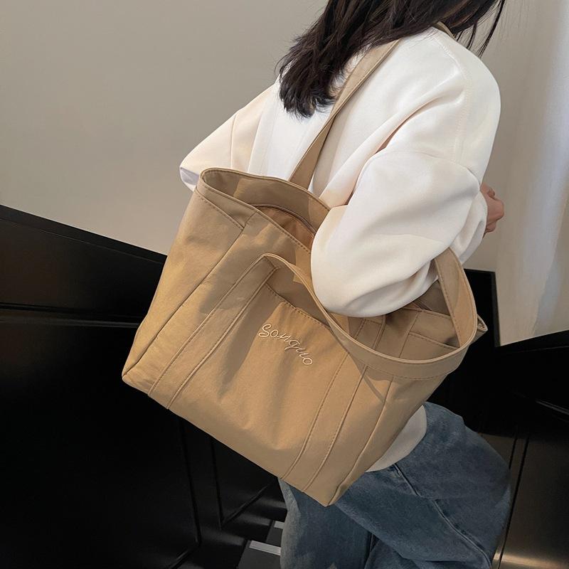 

High-end nylon cloth tote bag women s new fashionable versatile shoulder bag for work commute хаки