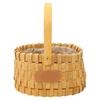Rattan Flower Basket Safe Durable Wide Smoothing Handle Portable Handwoven Easter Basket for Party Wedding Family