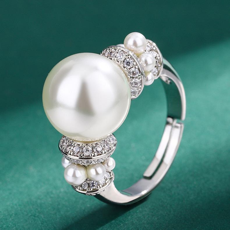 Jewelry New White Pearl Ring Fashion Design Pearl Ring Hot Sale Ring