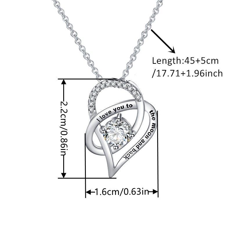 

Gift Box Heart I Love You Necklace for Wife - Husband’s Birthday Anniversary Valentine’s Day Gift with Message Card United States