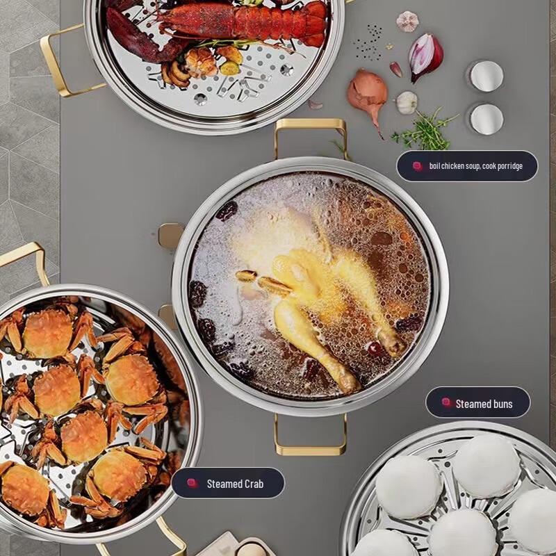 DUTRIEUX Food-Grade 316 Stainless Steel Steamer Pot