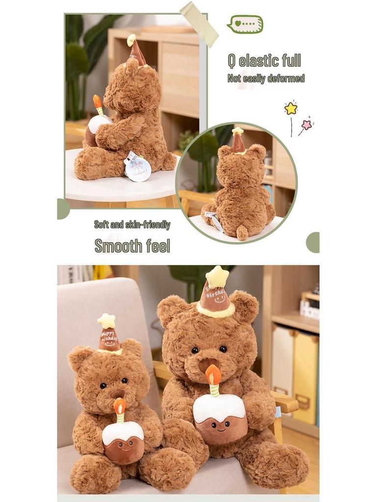 Birthday Teddy Bear Plush with Top Hat - Cute Gift for Bestie or Kids