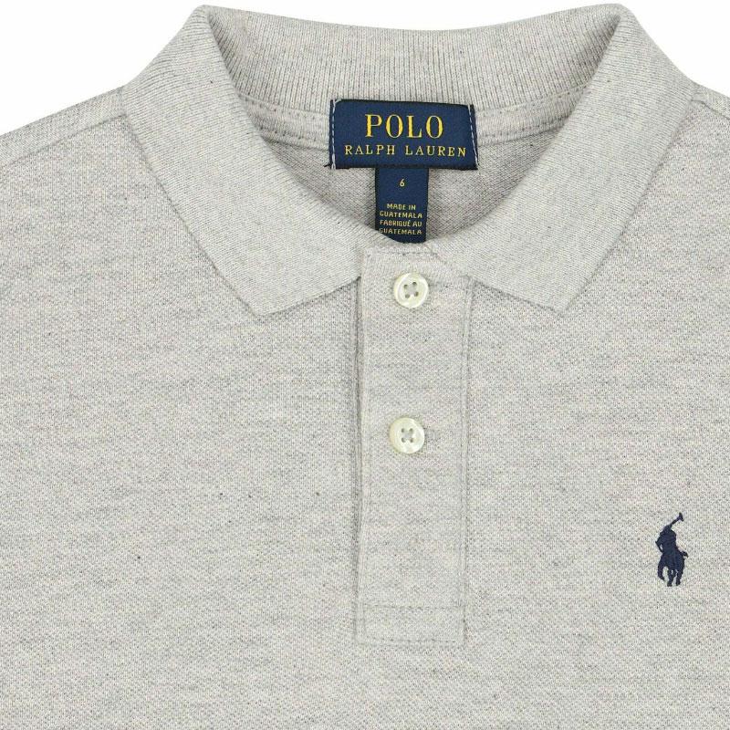 Polo Ralph Lauren Kids Solid Pullover Straight Short Sleeve T-Shirt Kids Tops Gray 323547926-005