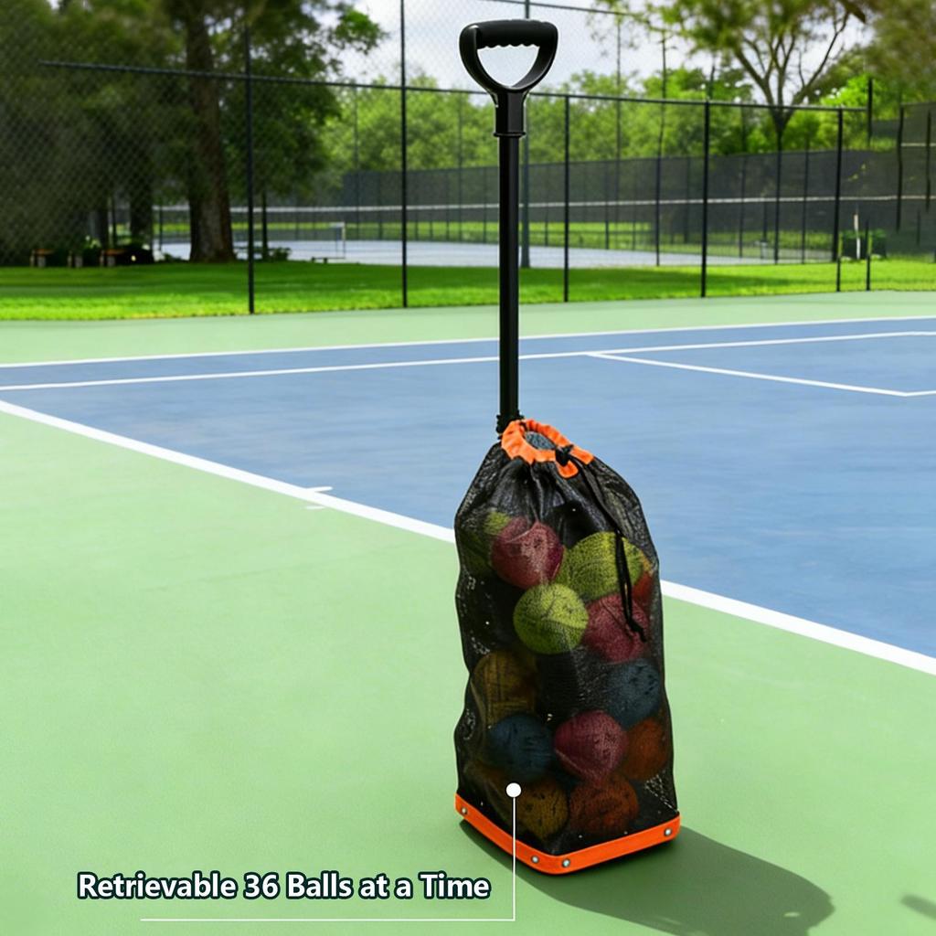 Pickle Ball Retriever Comfortable Telescopic Handle Tennis Ball Retriever Basket For Men Women Boys Girls Youth Teens Athletes
