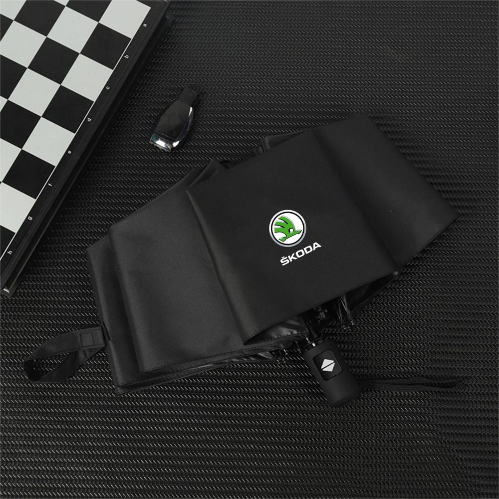 BWI5 Men Women Umbrella Fully Automatic Reverse Folding Umbrella Windproof For Skoda Octavia Fabia Kamiq Kapoq Kodiaq Rapid SCALA MK2