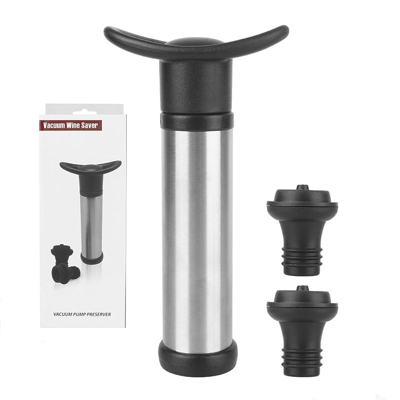 

Vacuum Wine Cork Portable Fresh-keeping Seal Bottle Cap Plug Champagne Sealer Fresh Kitchen Bar Tools Creative Red Wine Bottle Stopper серебряный