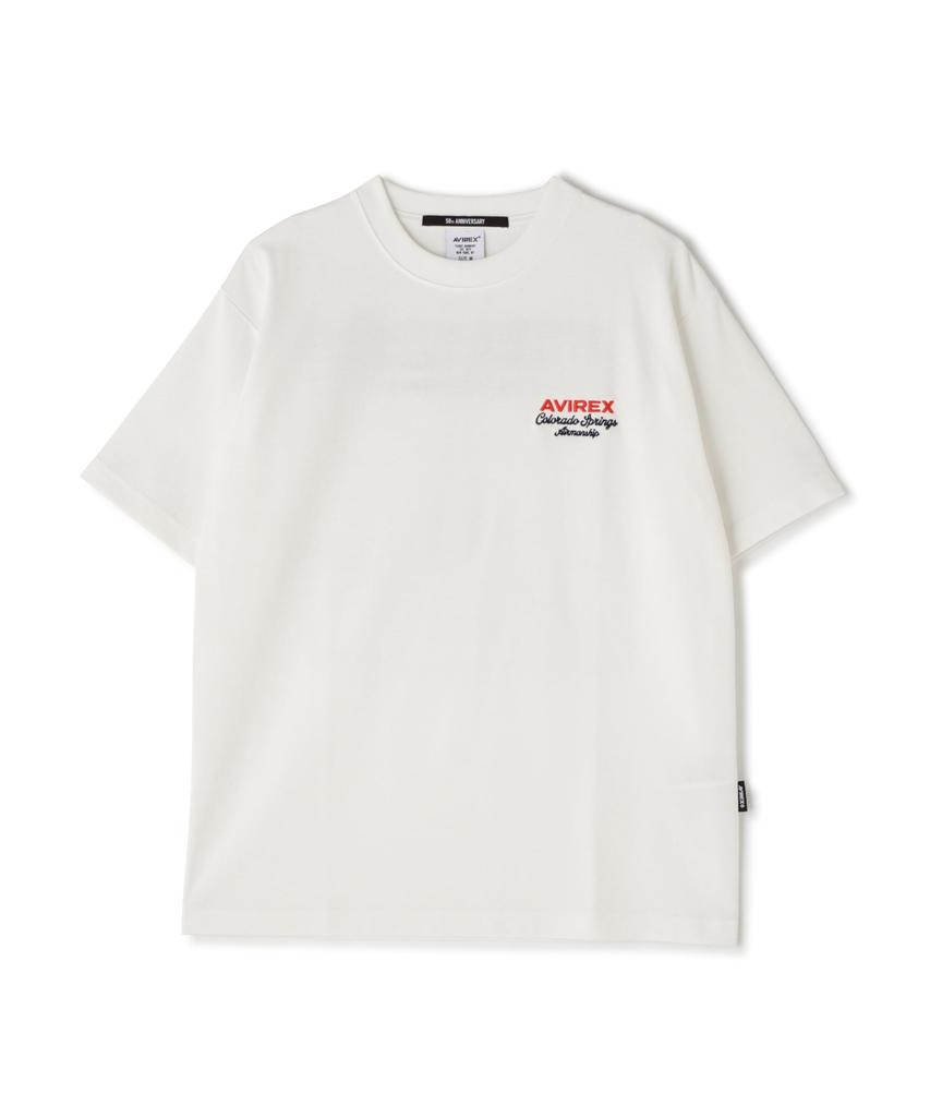 AVIREX USAFA SQUADRONS EMBROIDERY T-SHIRT M White 783-5134014