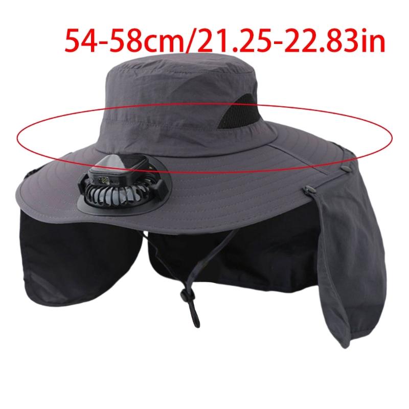 Rechargeable Sun Hat With 3 Speed Fan Sun Protection For Men Women Fishing Gardening Wide Brims Foldable Outdoor Caps