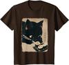 Kawaii Cat Eating Sushi Funny Japanese Anime Cute Cat Girls TShirt