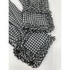 Cygne Black Gingham Check Frill Blouse Tops Not Written Black X whiteUsed