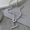 BF CLUB Silver color Geometric Simple Adjustable Necklace For Women Engagement Fine Jewelry Wedding Party Birthday Gift