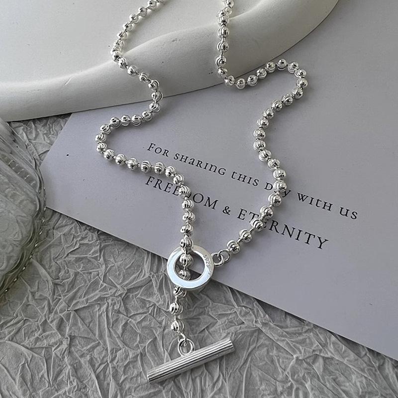 BF CLUB Silver color Geometric Simple Adjustable Necklace For Women Engagement Fine Jewelry Wedding Party Birthday Gift