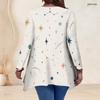 Women Plus Size V Neck Long Sleeve Motorcycle Printed Asymmetric Hem Tunic Top