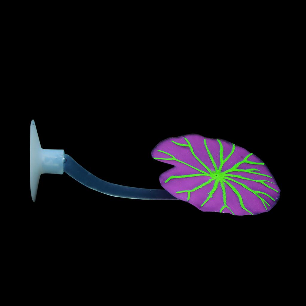 Easy-Install Silicone Betta Fish Hammock - Fluorescent for Lotus Leaf Aquarium Decor for All Fish Species