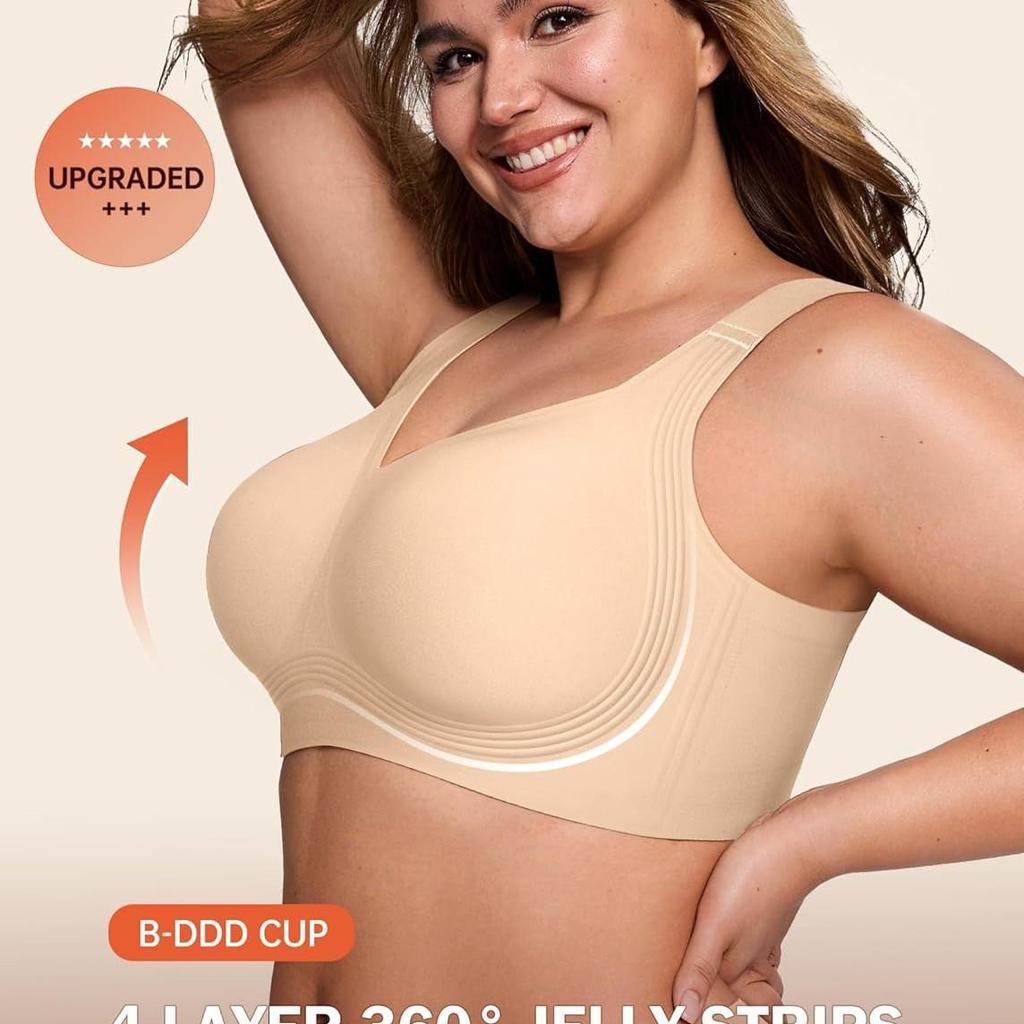 LetsJoli Women's Wire-Free Full Coverage Bra