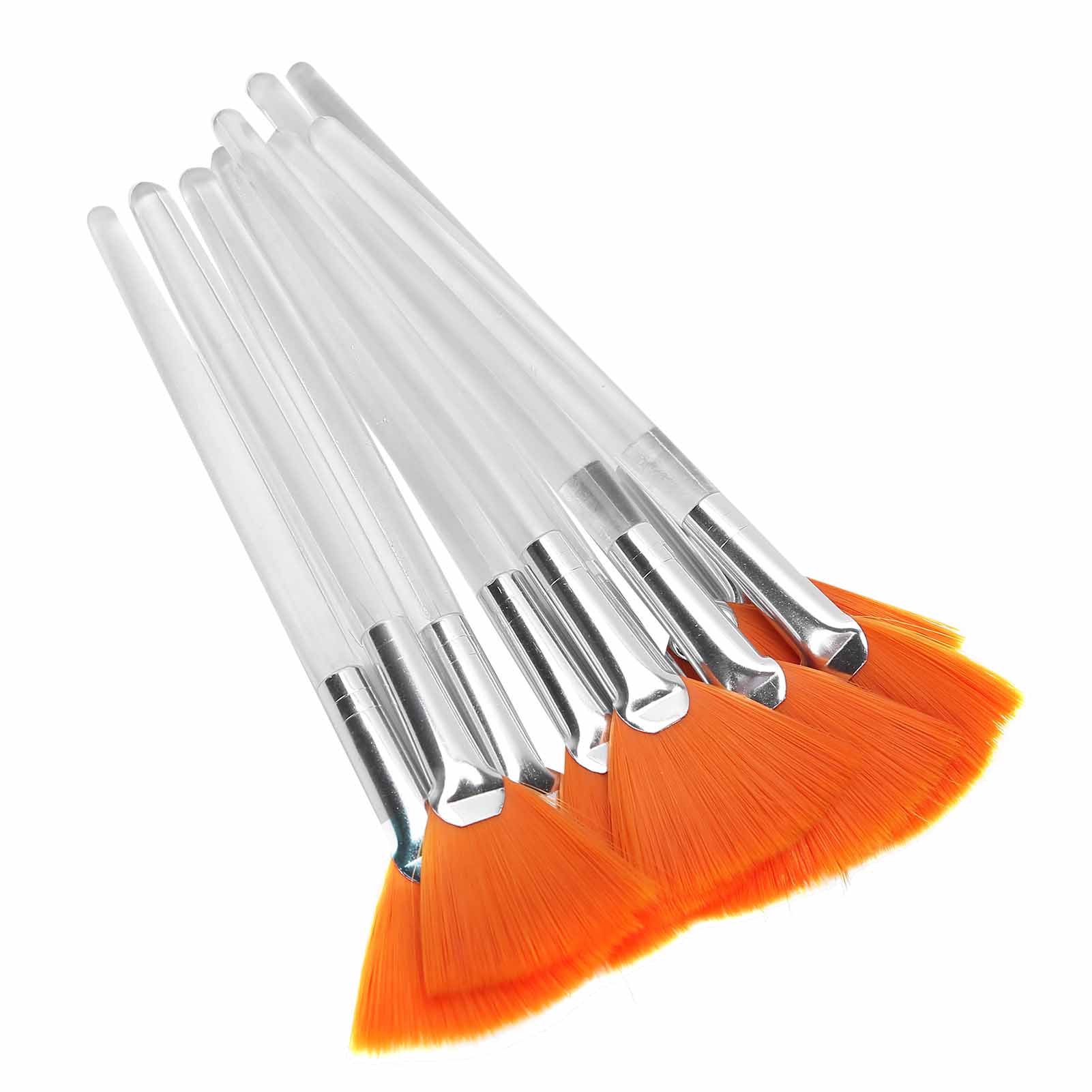

10pcs Facial Mask Brushes Cosmetic Makeup Soft Facial Mask Applicator Fan Brushes