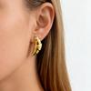 Jewelry horn stud earrings niche design fashionable versatile earrings stainless steel gold-plated stud earrings women