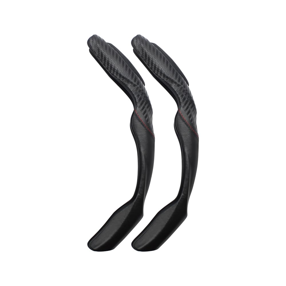 Tsuchiya Yac Fit Grip Carbon Leather Steering Wheel RE Cover, Red, KF-2