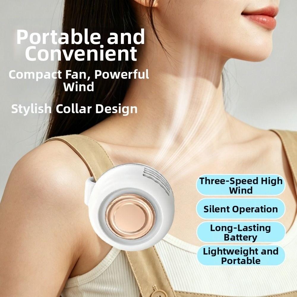 Mute Personal Cooling Clip Fan Bladeless Hanging Waist Fan Handheld Air Cooler  Indoor Outdoor Use