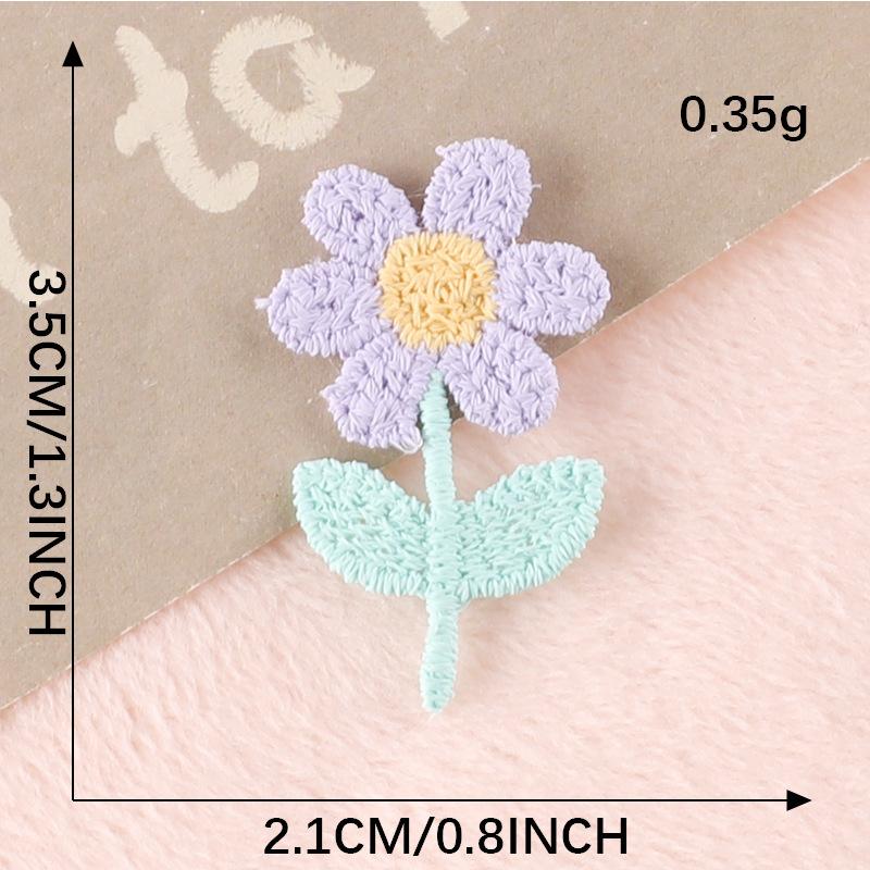 Embroidery Label Sunflower Diy Hand Account Accessories Patch Cloth Sticker Jewelry Hair Accessories Cloth Sticker Water Soluble Embroidery Sticker