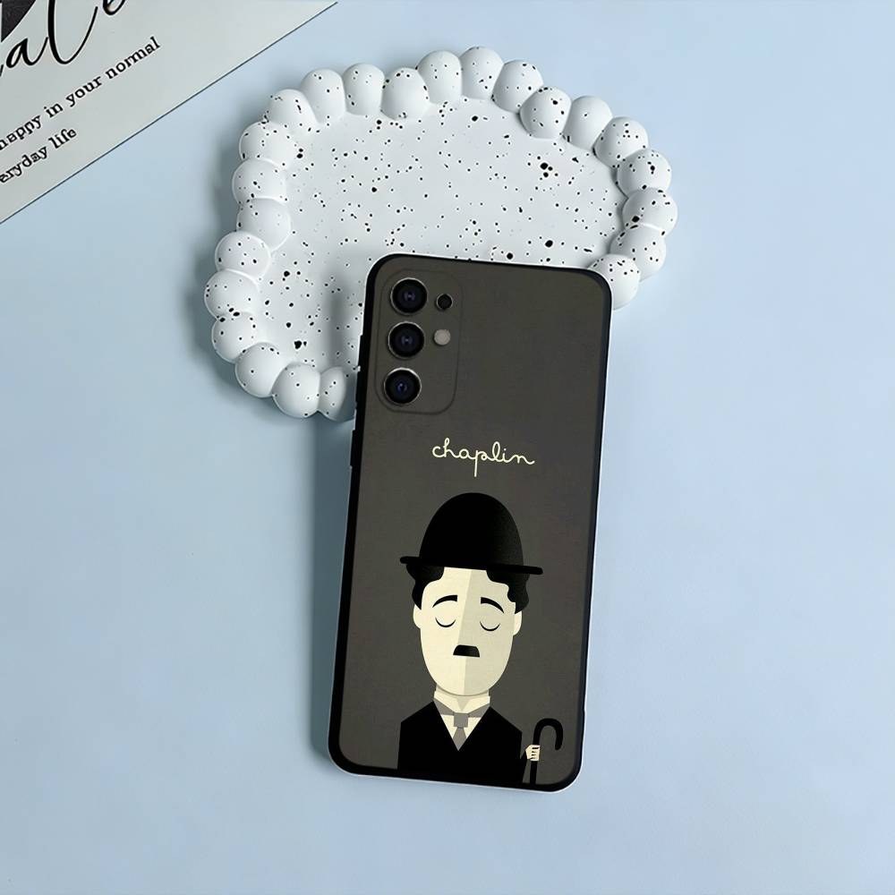 C-Charlie Chaplin Phone Case For Samsung S25,S24,S21,S22,S23,S30,Ultra,S20,Plus,Fe,Lite,Black Soft Silicone