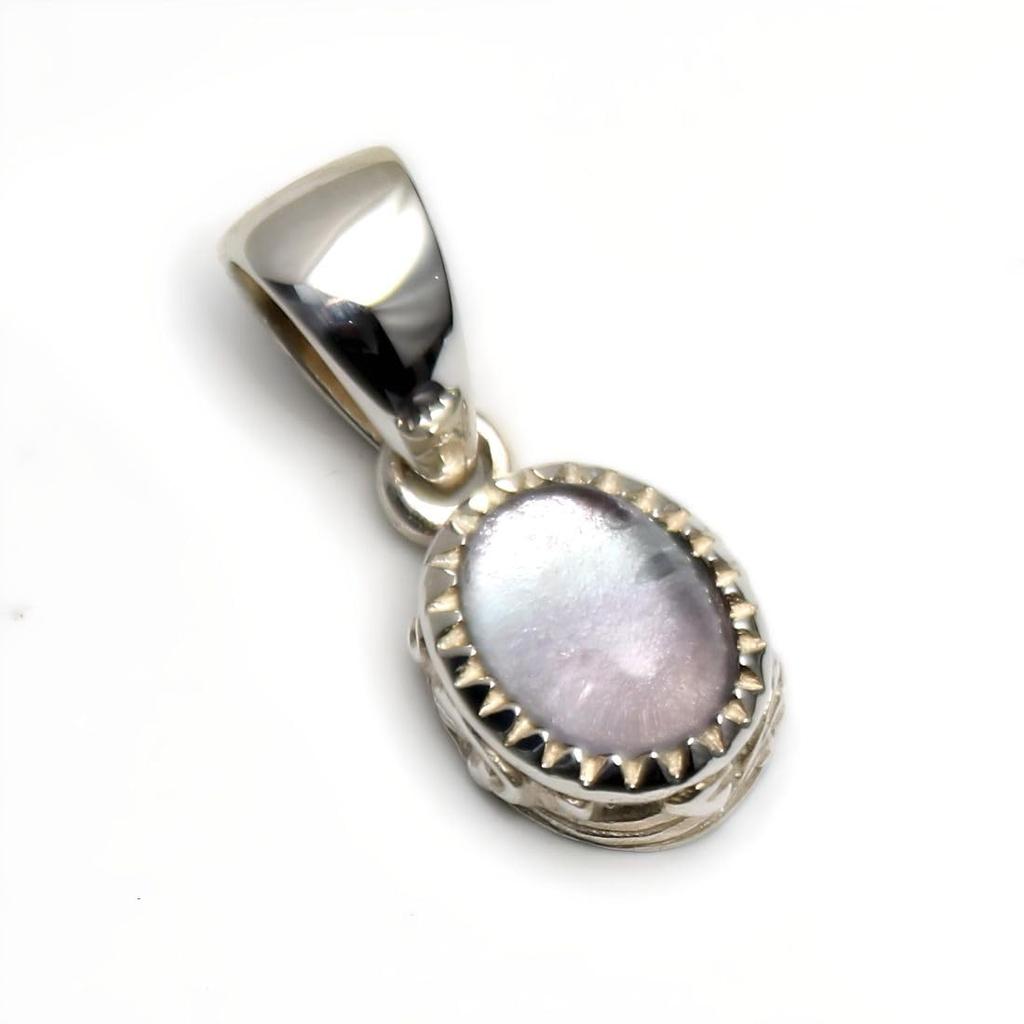 [goodvibrations] Fluorite Oval Pendant for Women, Sterling Silver 925, Good Vibrations