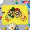 Kelly & Stephen Silicone Suction Plate - Owl (2 Colors) Children's Food Tray Baby Food Tray Daycare Food Tray, 1 Piece, K110 Owl_Pure Gray