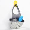Home Storage Cestello di scarico Supporto per lavello da cucina Mensola per sapone e spugna regolabile Cestello di scarico appeso Borsa Accessori da cucina
