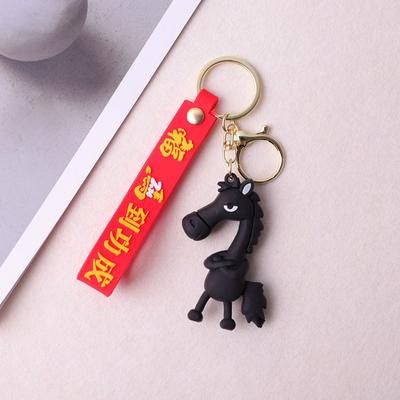 2026  Year'S Lucky Horse Mascot - High-End And Cold-Hearted Black Horse Bag Hanging Ornament Bag Accessory Gift Toy