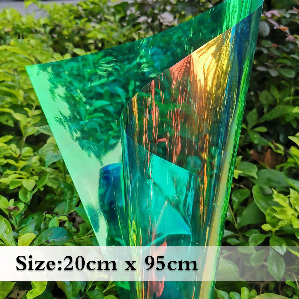 Candy Iridescent Holographic Clear Transparent PVC Fabric Leatherette Laser Rainbow Film Vinyl Craft Bag Earring DIY Bows Making