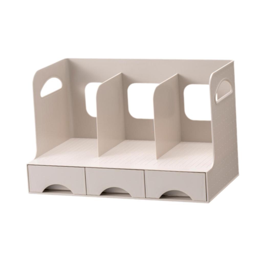 Desktop Bookshelf Office Storage Rack Book Stand for Centerpiece Home Office