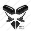 Miroirs Latéraux de Course Universels 2 pièces Style F1 Aspect Fibre de Carbone Rétroviseur de Voiture Rétro Forme Balle Miroir Aile pour SUV Sedan Tu