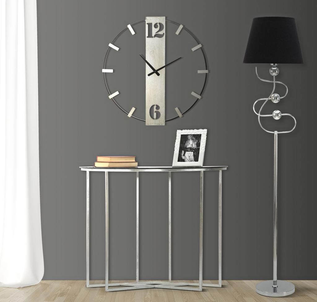 Wall Clock Silvery 61X4.5X63 Cm
