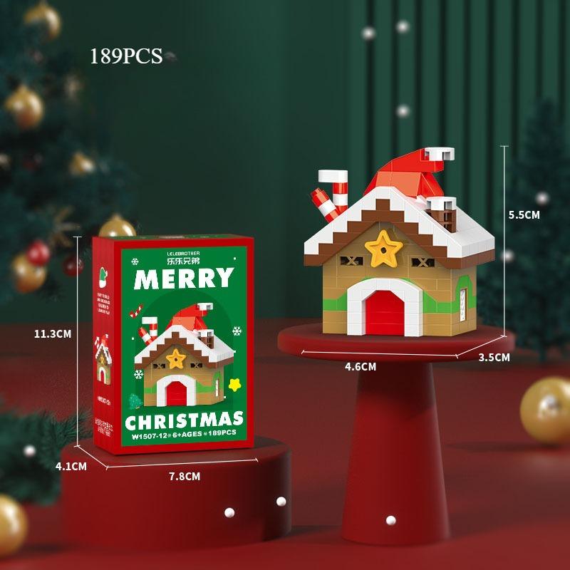 Christmas Building Block Set with Santa Claus, Snowman, and Elk - Perfect for Kids and Home Decoration