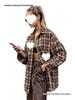 European 2026 Women's Long Retro Plaid Shirt - Spring Loose Fit