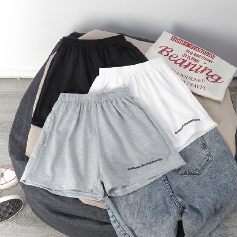 Cotton Hot Pants Women Summer Loose Small Letter Print Sports Casual All-match Student Shorts Women