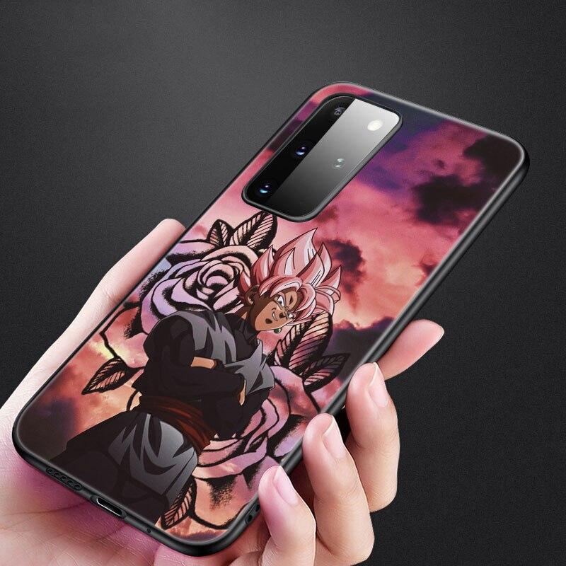 Anime Son Goku Super Saiya Case For Samsung Galaxy S20 S21 FE S10 Lite Note 20 10 Lite S8 S9 + S10E S10 Plus Ultra Black Cover
