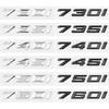 New Font Numbers Letters 730i 735i 740i 745i 750i 760i Top ABS Emblem for 7 Series Car Trunk Nameplate Logo Sticker