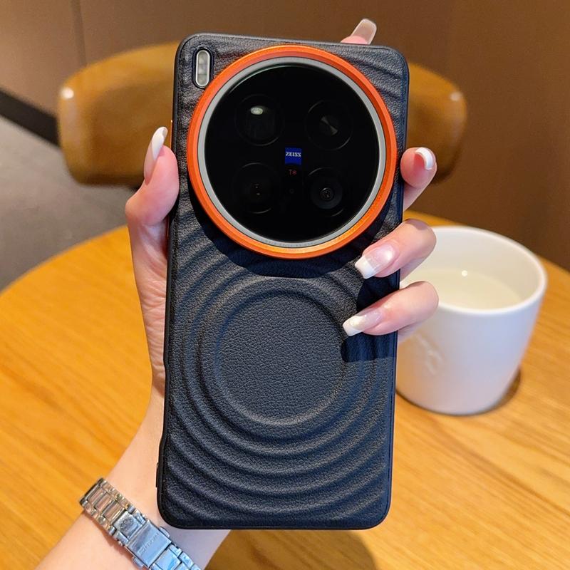 

For VIVO X200 X200 Pro X200 ProMini X200S X200Ultra Solid Color Ripple Textured Magnetic Drop & Fingerprint Resistant Phone Case For VIVO X200 Pro