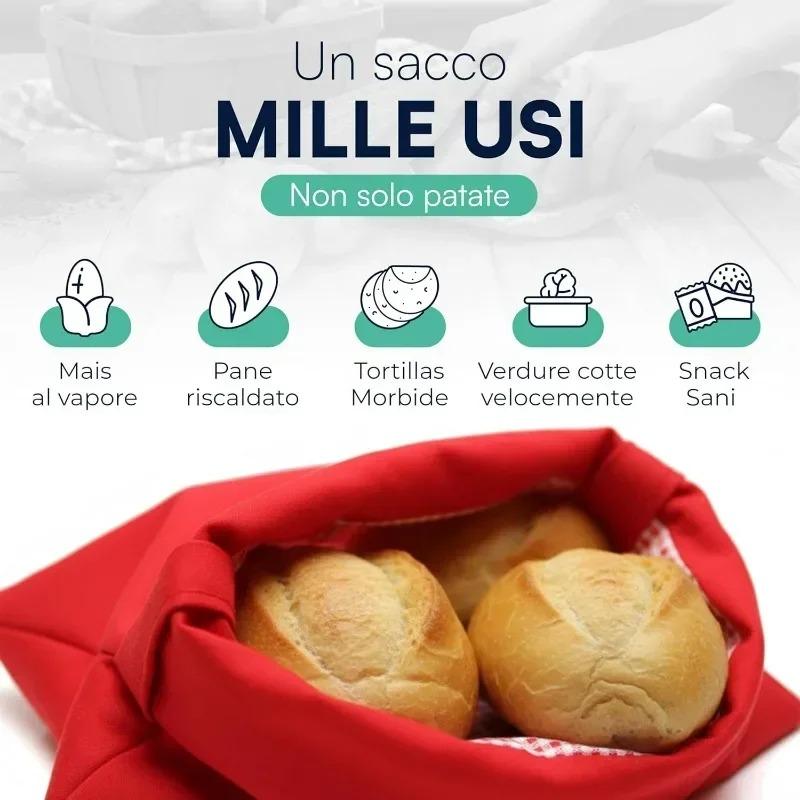 Microwave Potato Bag Reusable Express Microwave Potato Cooker Bag Baked Potato Cooker Perfect Potatoes 4 Minutes Red Baked Pouch