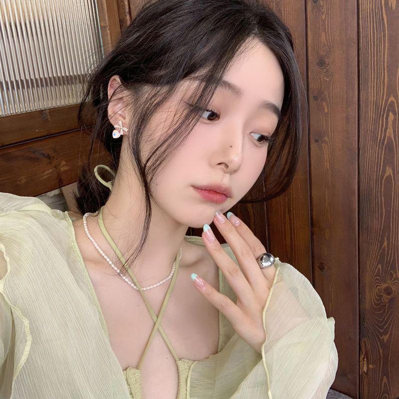 Pearl Bowknot Earrings for Women - 2025 Niche, Gentle & High-End Design