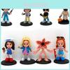 Lindo Conjunto de 8 Peças de Figuras Stranger Things Steve Flor Canibal Modelo de Natal Presente