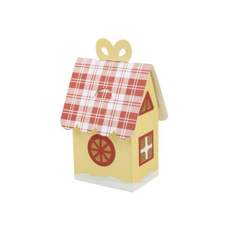 24Pcs Festival Holiday Candy Packaging Boxes Reusable Paper House Gift Containers For Christmas Decorations