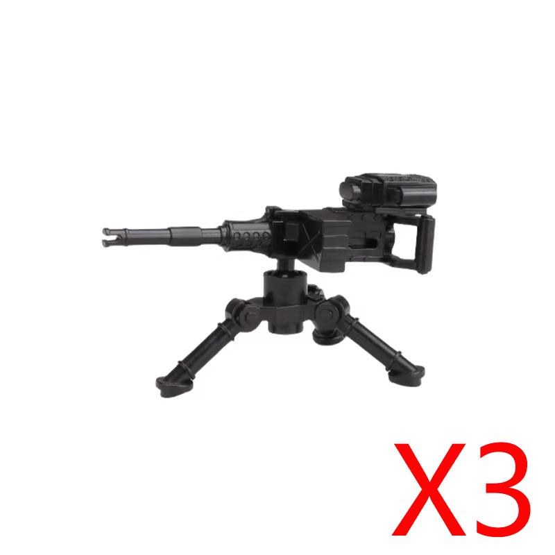 Army WWII Soldier Figure Armaments Brick Playset Gatling M2 Heavy Machine Aviation Gun NSV Bullet Chain Mortar ZB53 Toys Playsetss T12