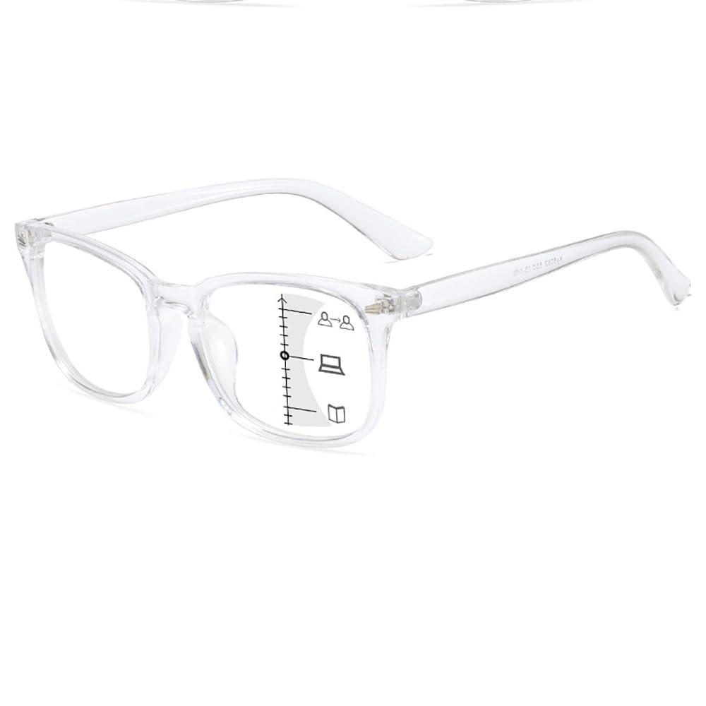 

Модні прогресивні багатофокусні окуляри для читання для жінок/чоловічих із блокуванням синього світла +4.0