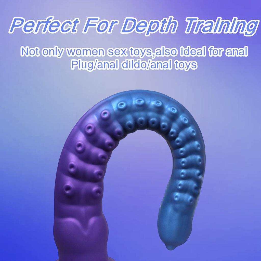 Tentacle Anal Plug - Liquid Silicone Fantasy Butt Plug with Color Mix Design, Realistic Texture for Beginners & Advanced Play Sex Toys
