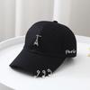 Dad Hat Creative Piercing Ring Baseball Cap Punk Hip Hop Caps Cotton Adult Casual Solid Adjustable Unisex Caps