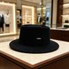 New small standard concave top elegant top hat children autumn and winter French retro flat brim warm face small bucket hat