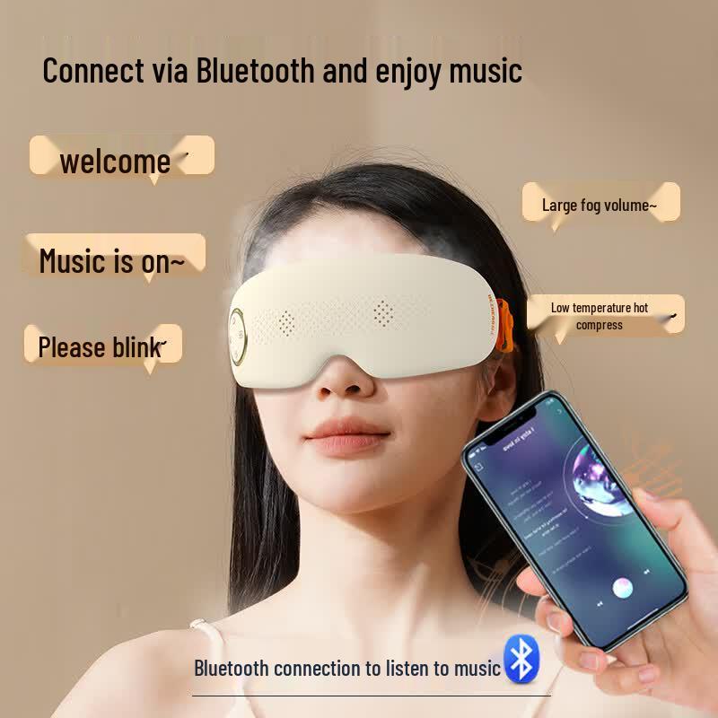 HEZHENG Intelligent Air Pressure Eye Massager with Heat and Bluetooth CN plug (adapter included)