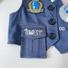 Girls' Rabbit Police Officer Three-Piece Set: Vest, Shirt, and Pleated Skirt – Suitable for Autumn and Spring (AQB003)